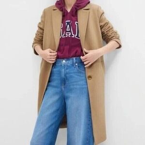 NWT GAP Long Topcoat Coat camel hair tan